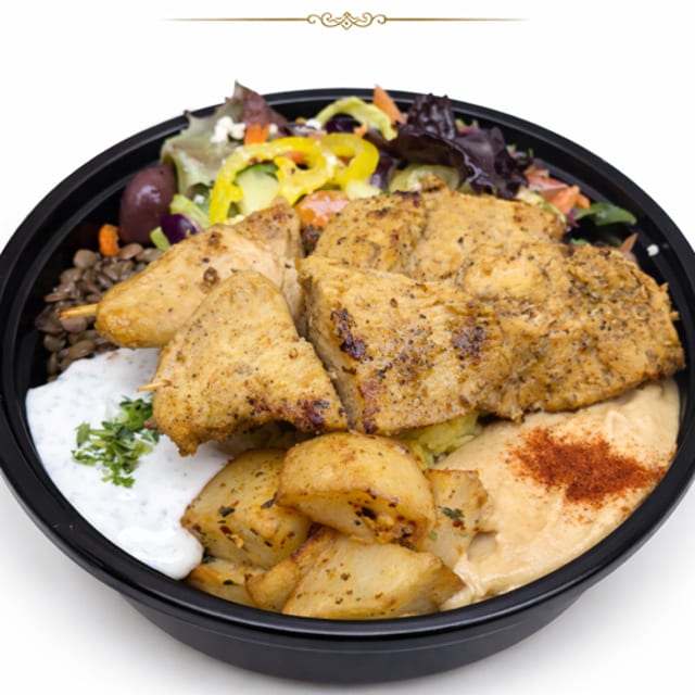 Chicken Kabob Protein Bowl.